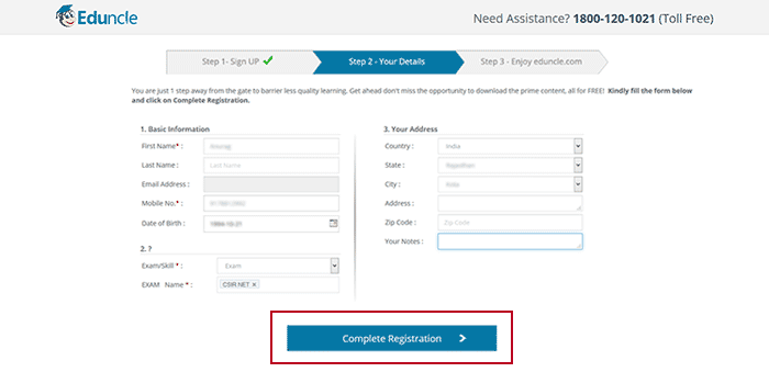 CSIR NET Registration Form CSIR NET Registration Form