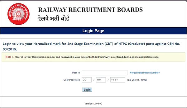 Login To Check Normalized Score Card Login To Check Normalized Score Card
