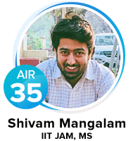 Shivam-Mangalam IIT JAM Qualified Candidate from Eduncle