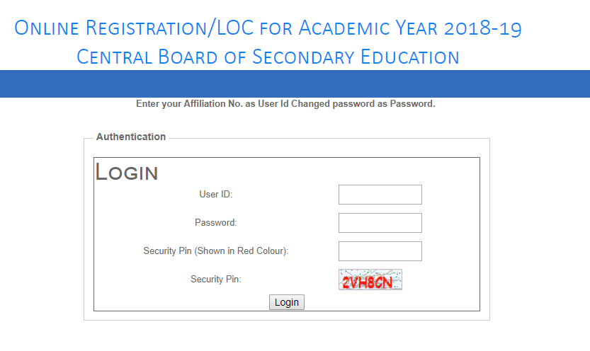 CBSE Admit Card Download Page for Regular Students