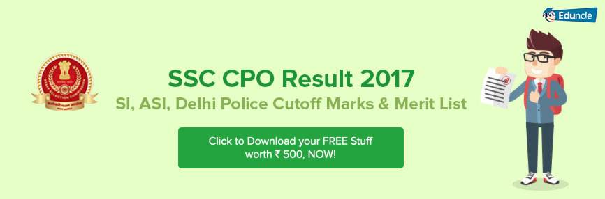 SSC-CPO-Result-2017---SI,-ASI,-Delhi-Police-Cutoff-Marks-&-Merit-List