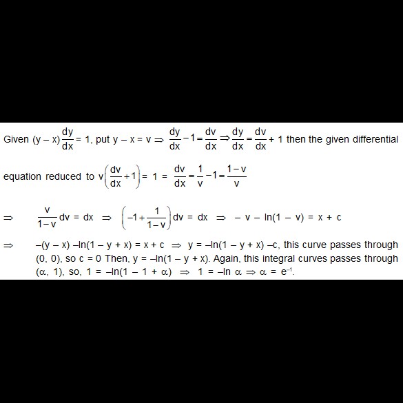 If an integral curve of the differential equation.