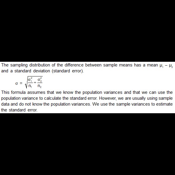 Which one of the following is the formula to calculate standard error