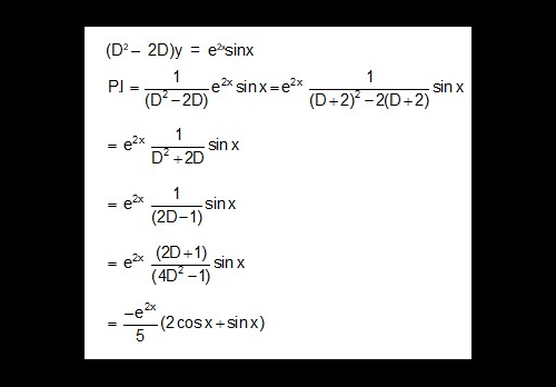 A particular integral of the differential equation is