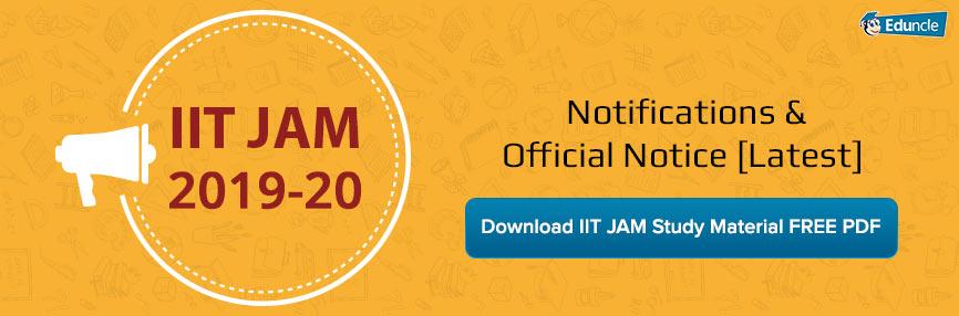IIT JAM Latest Notification & News IIT JAM Latest Notification & News