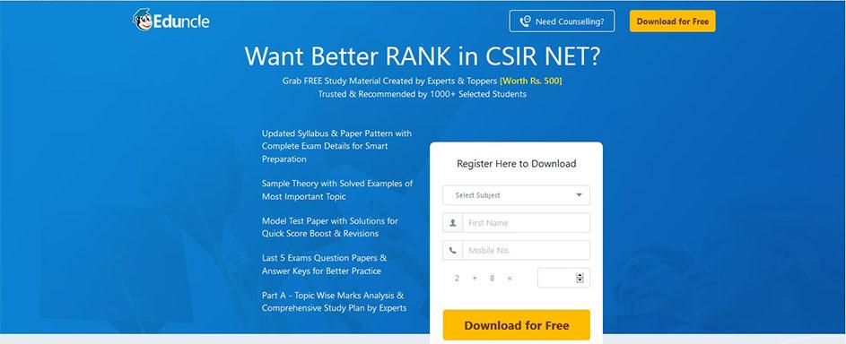 CSIR NET Booka and Study Material FREE Download CSIR NET Booka and Study Material FREE Download