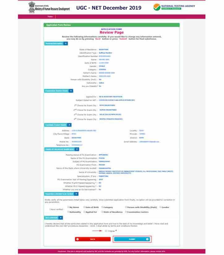 UGC NET Apply Online - Step 2 UGC NET Apply Online - Step 2