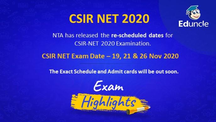 ? Exam Alert!! CSIR UGC-NET June 2020 Exam has been Re-scheduled by NTA