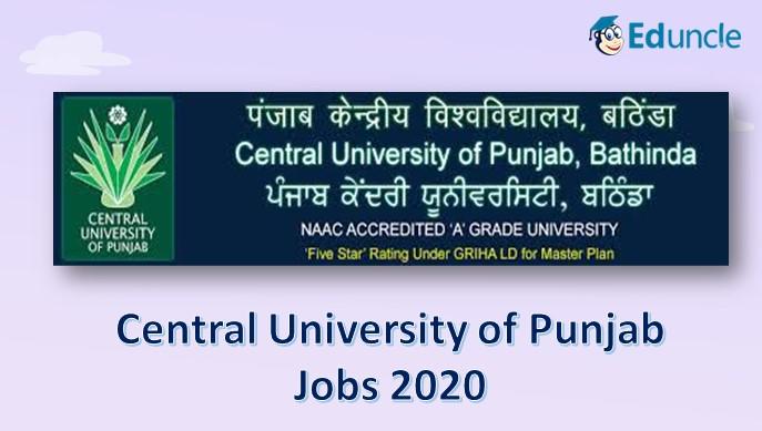 Job Openings for the Post of JRF by Central University of Punjab