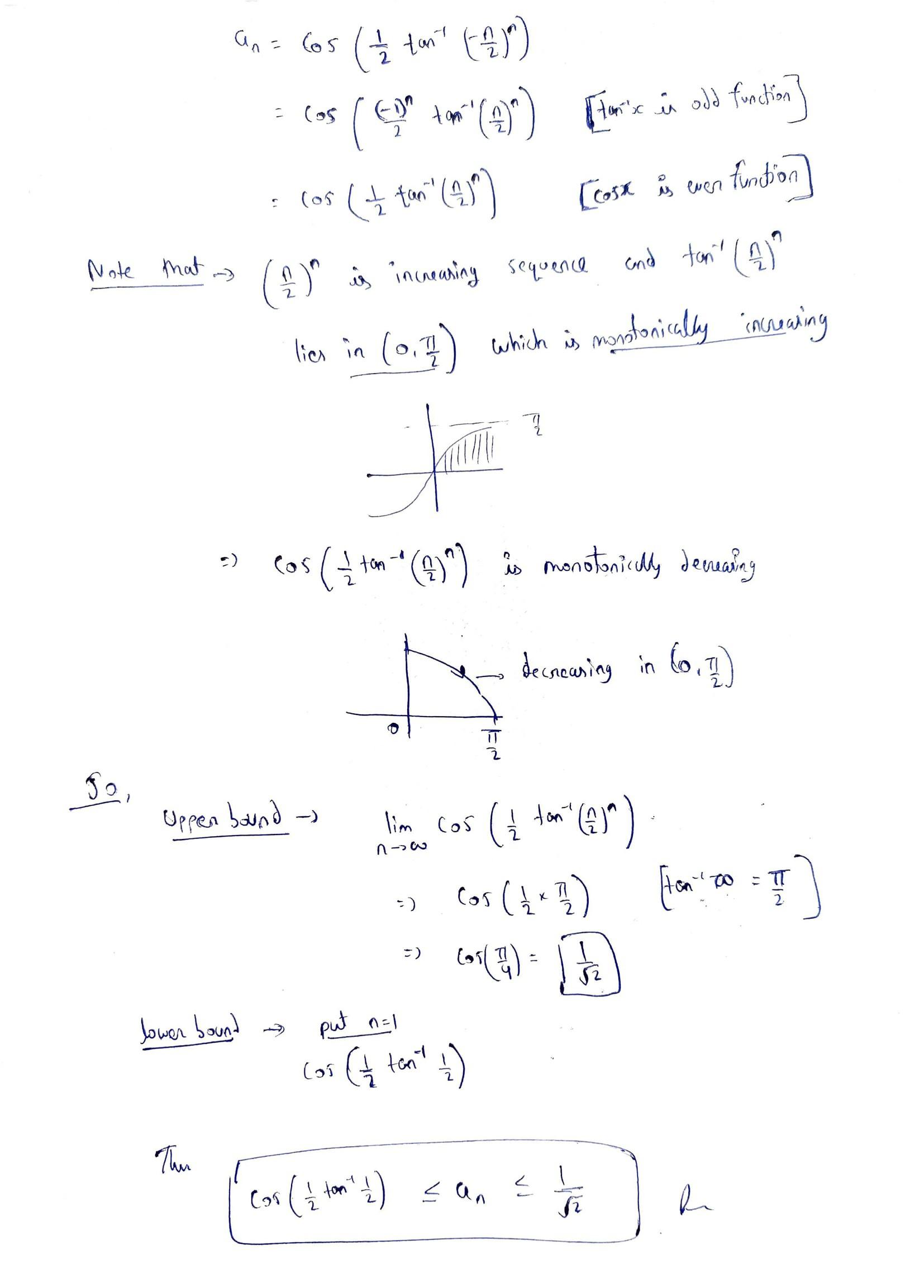 How to find upper and lower bound for this sequence...