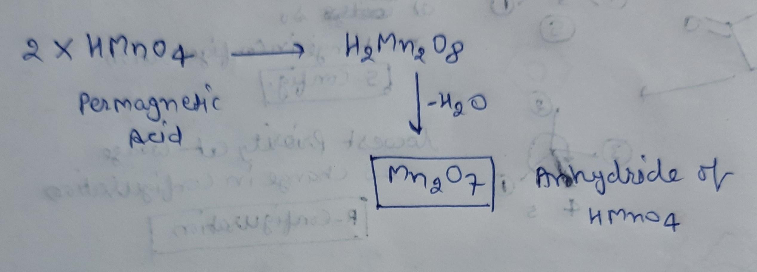 Is mn2o7 is anhydride ...