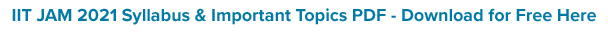 IIT JAM 2021 Syllabus and Important Topics IIT JAM 2021 Syllabus and Important Topics