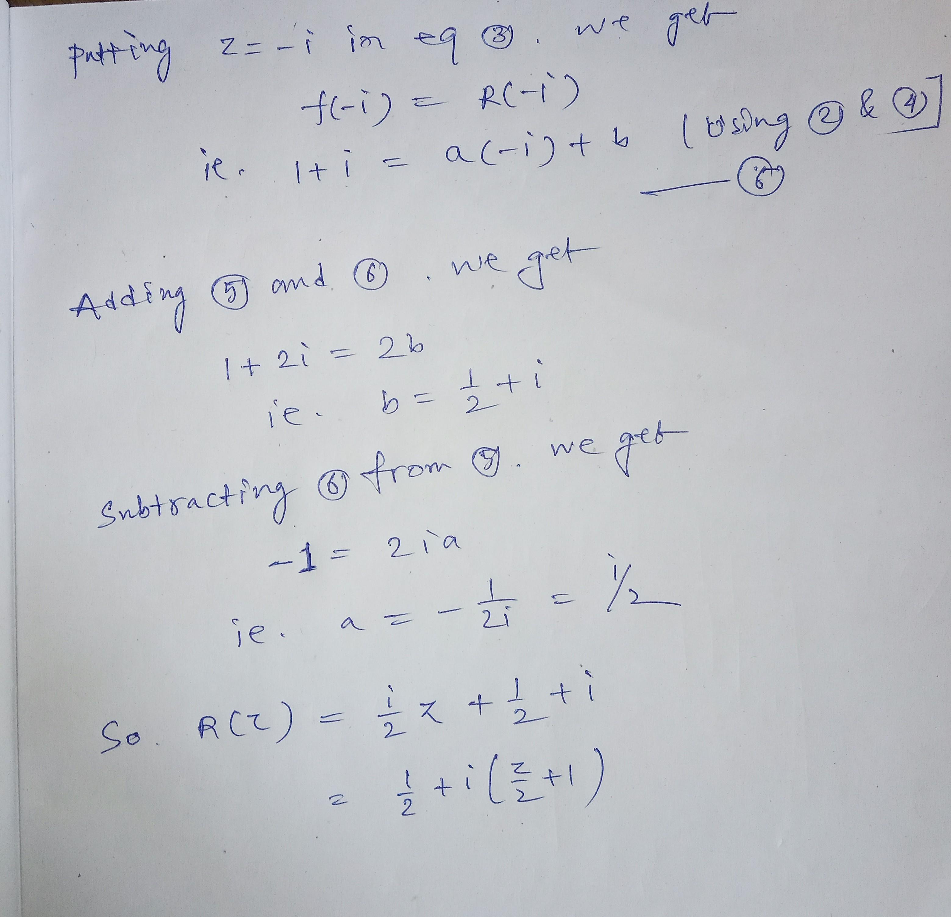 Complex numbers.
