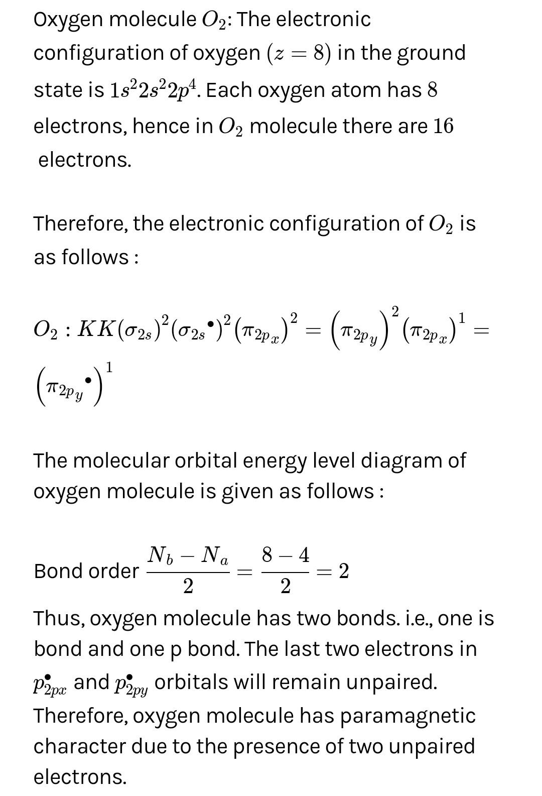 Arrange the following in decreasing order of their bond order. ...and ...