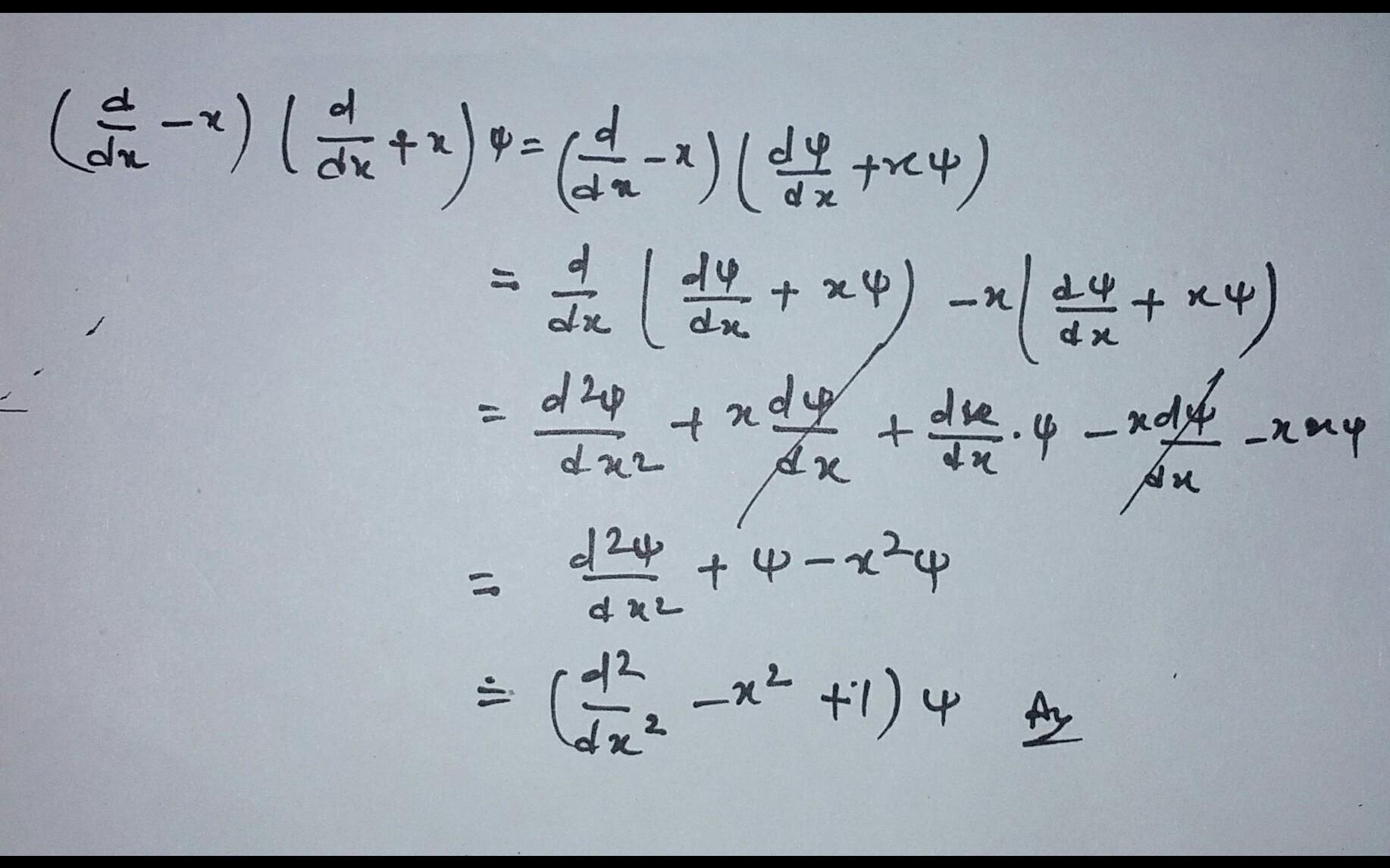 The Operator d dx x d dx 1 Is Equivalent To