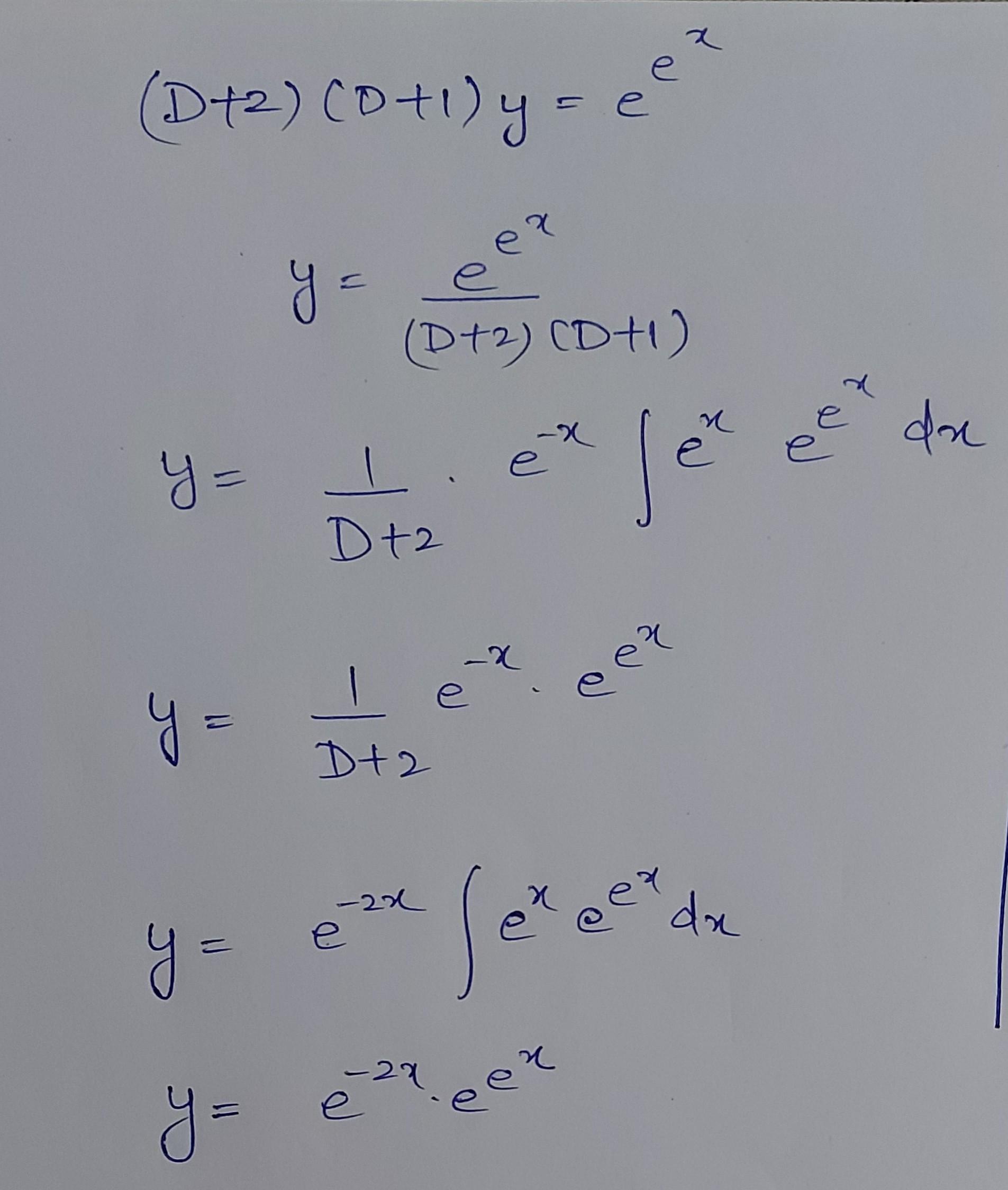 4 a particular integral of the differential equation y\