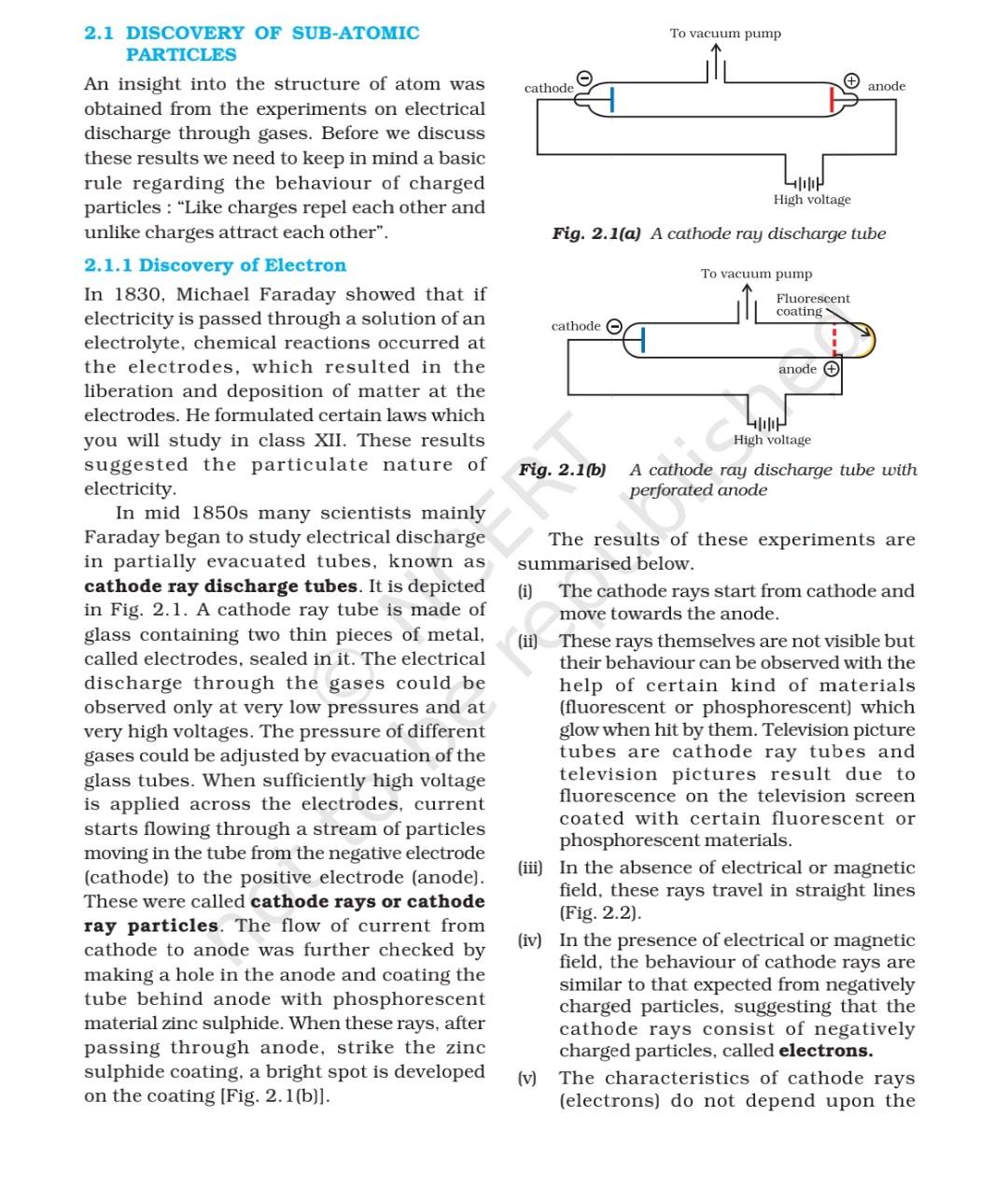 Why the negative terminal of battery is connected to the cathode in the cathode ray