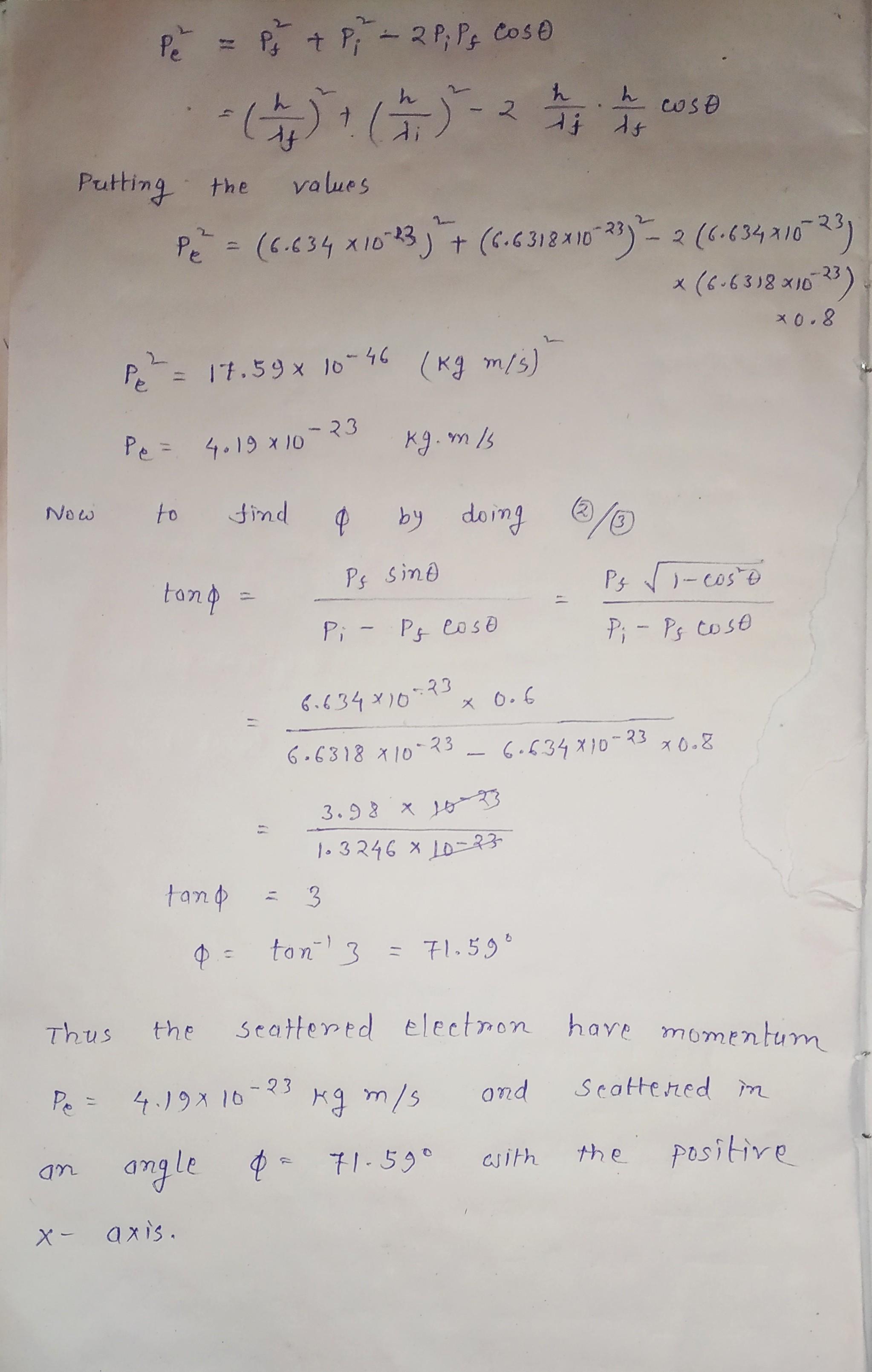 In a compton-effect experiment in which the incident x-rays have a ...