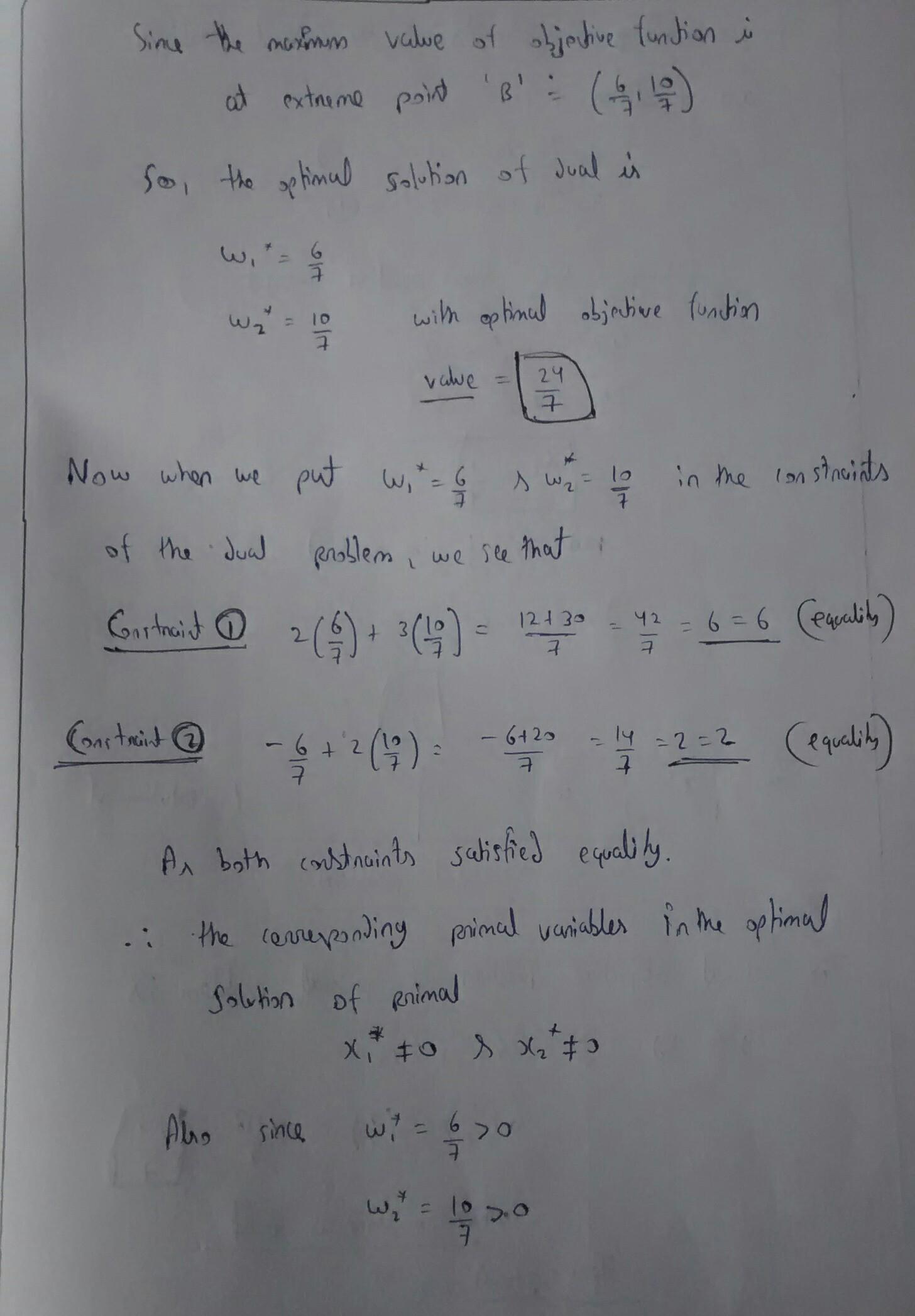 3. write the dual of the following problem and solve the dual ...
