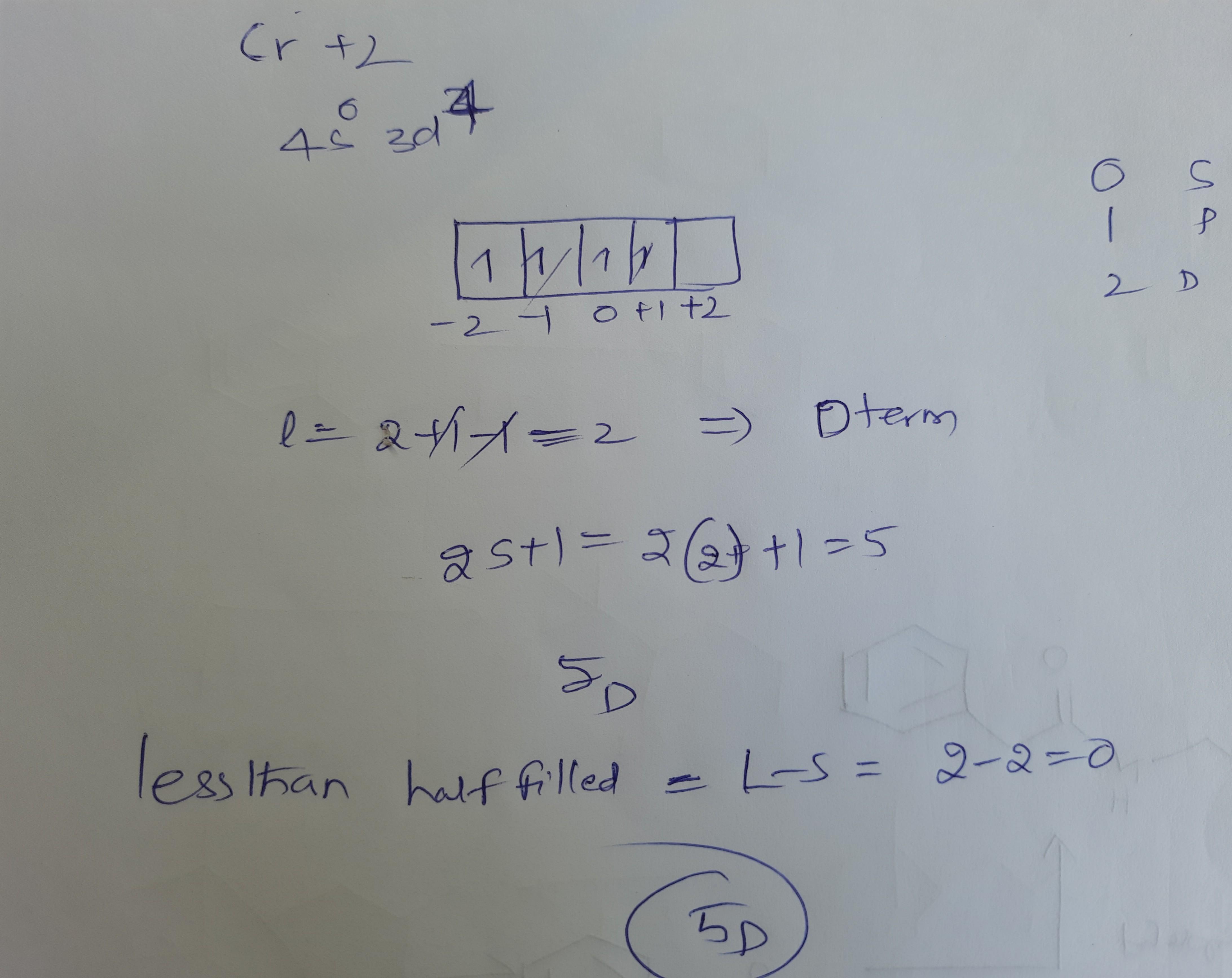 31. the electronic ground state of term for the chromium in [cr(cn)l
