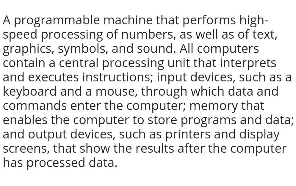 What is computer? give example also