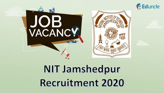 Job Opening Announced for the Post of JRF by NIT Jamshedpur