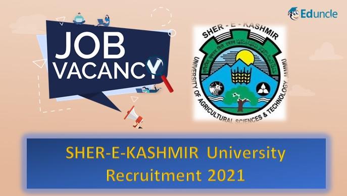 SKUAST Jammu announces opening for JRF 