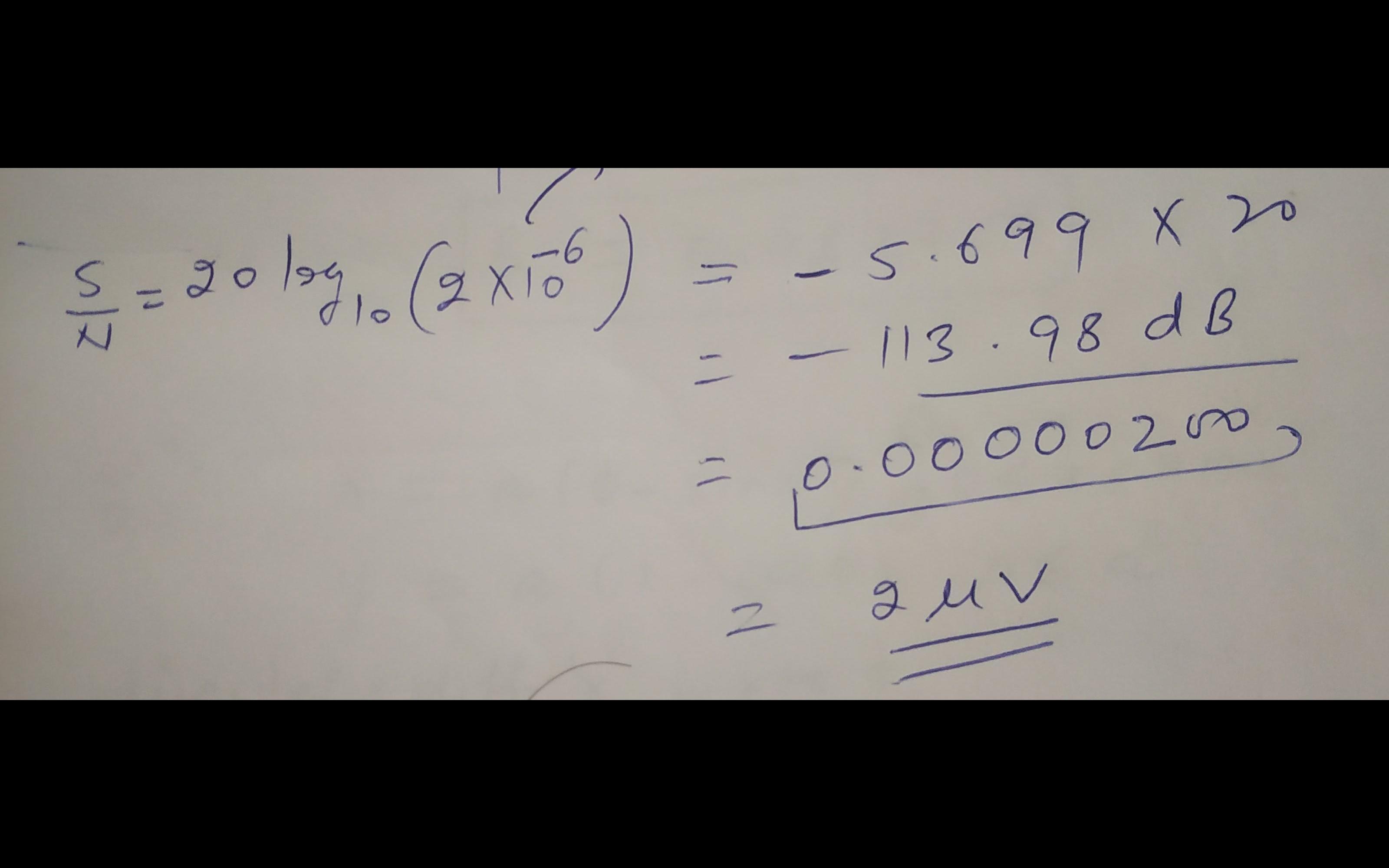39. at the input, an amplifier has a signal voltage level of 4 v and