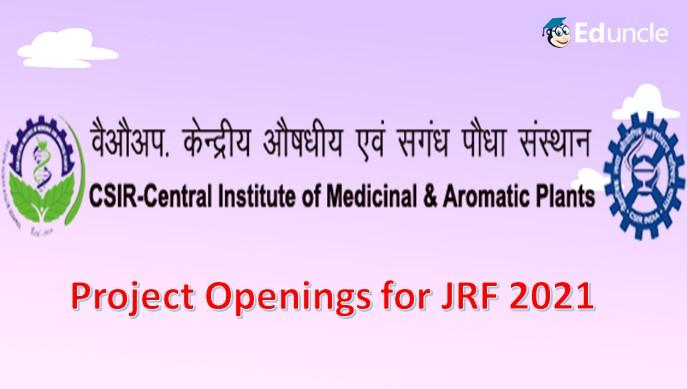 CSIR-CIMAP Invites for the Post of JRF