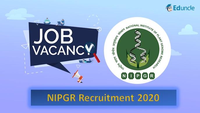 NIPGR Announces Opening for JRF 