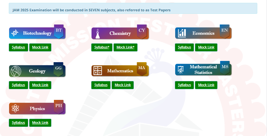 IIT JAM Mock Test 2025 IIT JAM Mock Test 2025